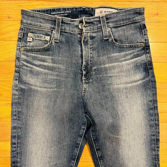 AG Adriano Goldschmeid Farrah High Rise Skinny Ankle Jean Wm Sz 26 Distressed - Picture 16 of 16